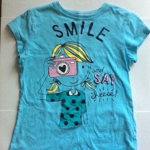 Light blue little girls OshKosh t-shirt size 6X